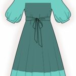 Schnittmuster Kleid mit luftigen Ärmeln