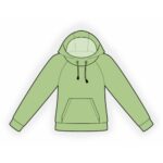 Hoodie mit Reglanärmel