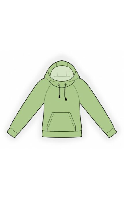 Hoodie mit Reglanärmel