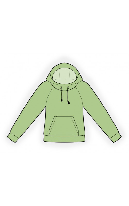 Hoodie mit Reglanärmel