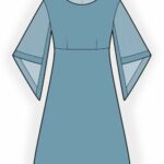 Kleid mit Chiffon-Ärmeln