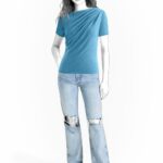 2459 - T-Shirt mit Drapierung