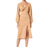 2699 - Kleid mit Bindeband am Ausschnitt