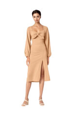 2699 - Kleid mit Bindeband am Ausschnitt