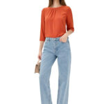 2799 - Jersey-Bluse mit Raffung