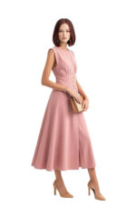 2906 - Kleid mit verdeckter Knopfleiste