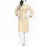 Kleid mit Chiffon-Ärmeln