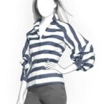 4121 - Bluse mit Voluminösen Ärmeln