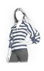 4121 - Bluse mit Voluminösen Ärmeln