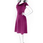 4277 - Jerseykleid mit Falten
