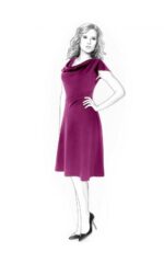 4277 - Jerseykleid mit Falten