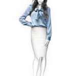 4406 - Bluse mit Schleife