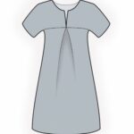 4827 - A-Linien-Kleid mit Falte