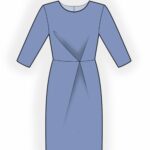 4837 - Kleid mit Taillenfalten