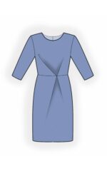 4837 - Kleid mit Taillenfalten