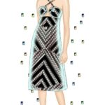 5585 - Kleid mit gereihtem Mieder