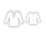 2799 - Jersey-Bluse mit Raffung – Bild 2