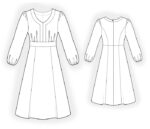 Kleid mit Gummizugärmeln