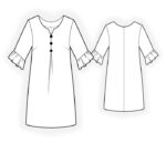 Kleid mit dekorativen Knöpfen