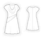 4277 - Jerseykleid mit Falten – Bild 2