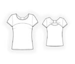 4284 - T-Shirt mit dekorativem Rückenteil – Bild 2