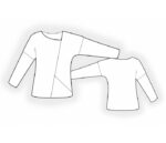 4885 - Jerseybluse mit asymmetrischem Ausschnitt – Bild 2