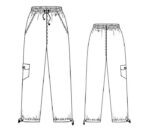 6111 - Hose mit seitlichem Einsatz – Bild 2