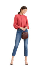 2182 - Bluse mit Mittelfalte