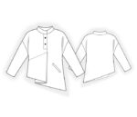 2839 - Bluse mit Falte an der vorderen Mitte – Bild 2