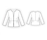 4846 - Jacke mit Falten am Schößchen – Bild 2